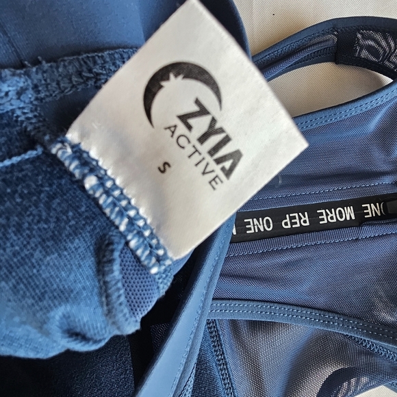 Zyia Active All-Star Sports Bra Blue Size Small Supportive Workout Running Bra - Picture 6 of 11